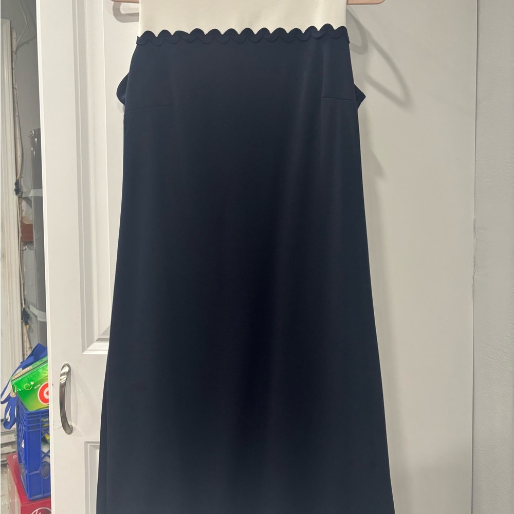 Elegant navy blue  and White Women's dress